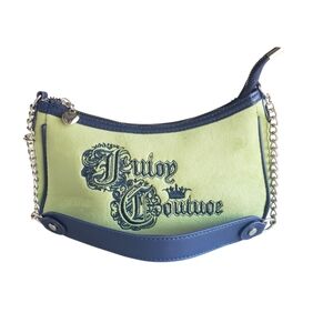 Vintage Y2K Juicy Couture-Style Lime Velour Shoulder Bag